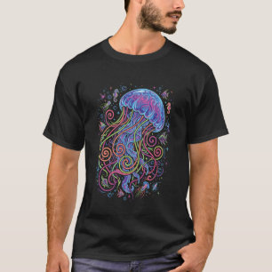 T-shirt Méduse Coloré Profonde Mer Océan Méduse