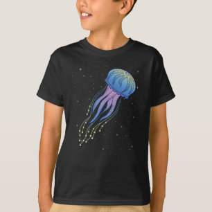 T-shirt Méduse Dans L'Espace Voyage Colorée Mer Créature