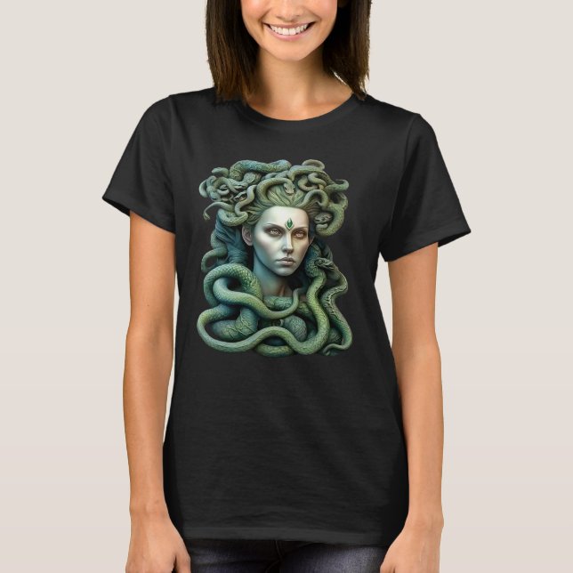 T-shirt Méduse La mythologie grecque Déesse avec les cheve (Devant)
