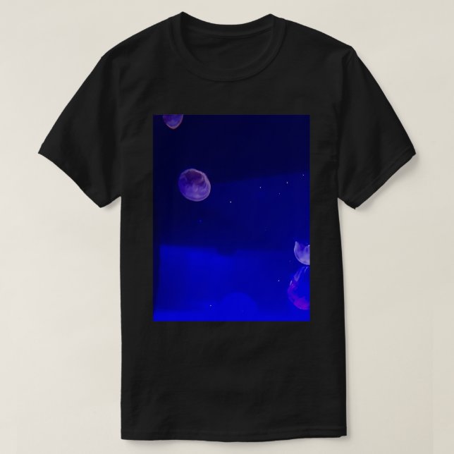 T-shirt Méduse luminescente dans un aquarium (Design devant)