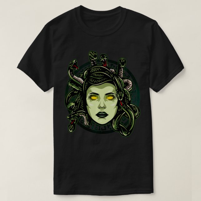 T-shirt Méduse Mythologie grecque antique Dieux et monstre (Design devant)