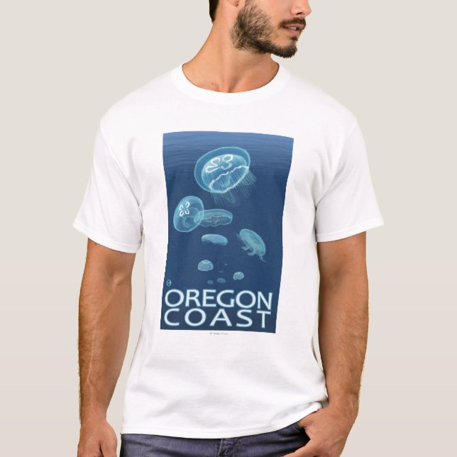 T-shirt Méduses de côte de l'Orégon (Devant)