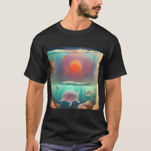 T-shirt Méduses et poissons sous-marins