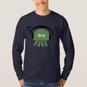 T-shirt Méduses vertes du DJ et notes musicales