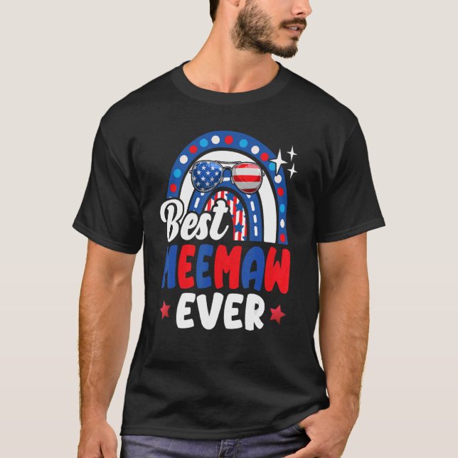 T-shirt Meemaw Ever Lunettes de soleil arc-en-ciel Usa Dra (Devant)