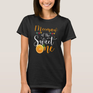 T-shirt MeeMaw of the Sweet Un 1er Anniversaire Famille Or