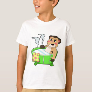 T-shirt Meerkat à la baignade dans la baignoire