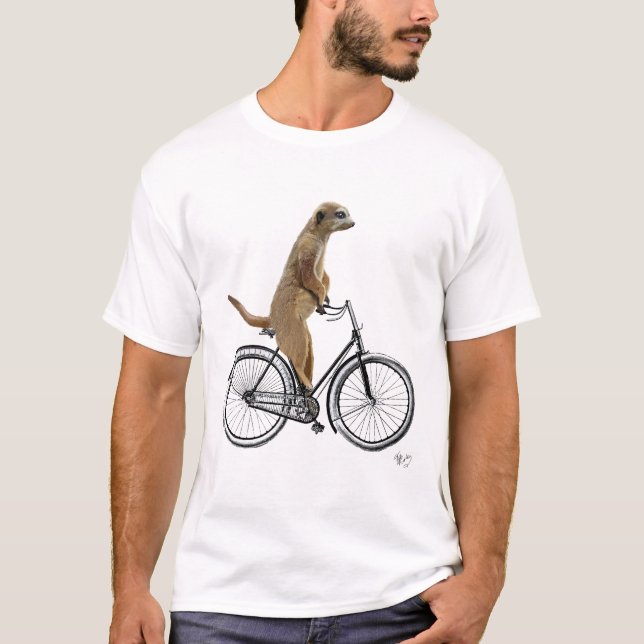 T-shirt Meerkat à vélo (Devant)