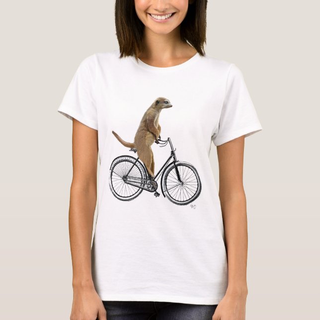 T-shirt Meerkat à vélo 2 (Devant)