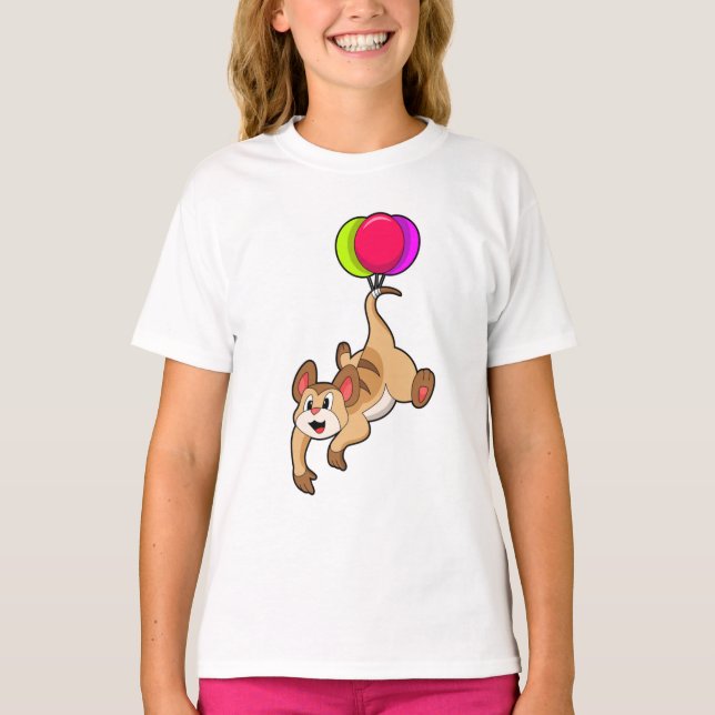 T-shirt Meerkat avec ballon (Devant)