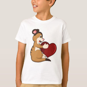 T-shirt Meerkat avec coeur