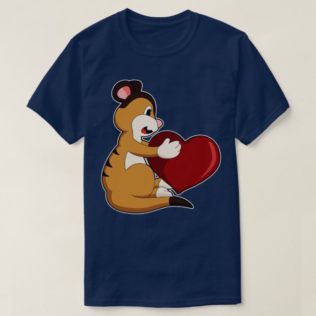 T-shirt Meerkat avec coeur (Design devant)