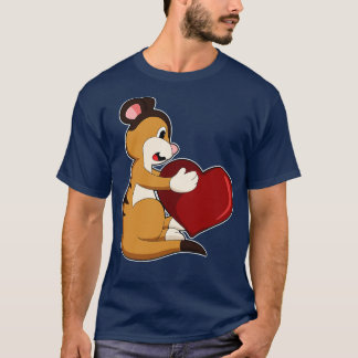 T-shirt Meerkat avec coeur
