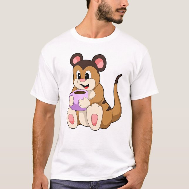 T-shirt Meerkat avec la coupe du café (Devant)