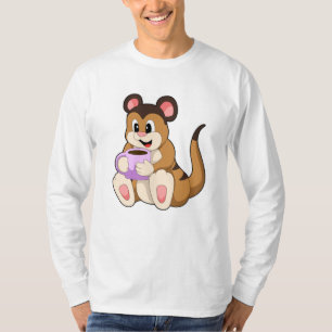 T-shirt Meerkat avec la coupe du café