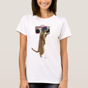 T-shirt Meerkat avec la sableuse 2 de ghetto de caisson de