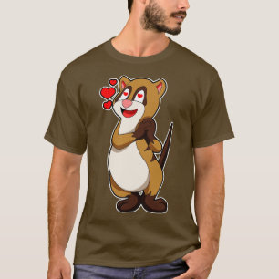 T-shirt Meerkat avec les coeurs