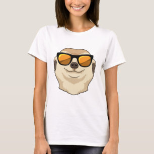 T-shirt Meerkat avec lunettes de soleil