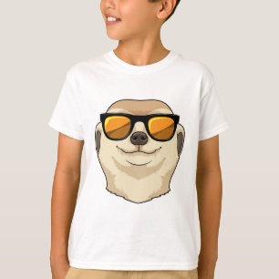 T-shirt Meerkat avec lunettes de soleil