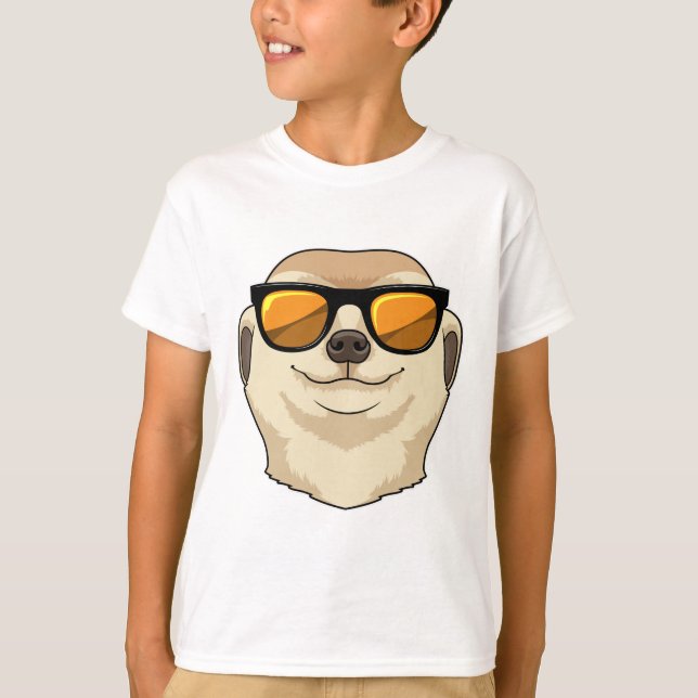 T-shirt Meerkat avec lunettes de soleil (Devant)