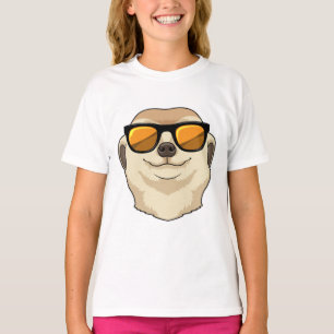 T-shirt Meerkat avec lunettes de soleil