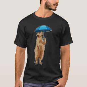 T-shirt Meerkat avec parapluie