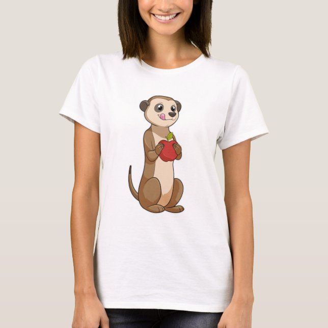 T-shirt Meerkat avec pomme (Devant)