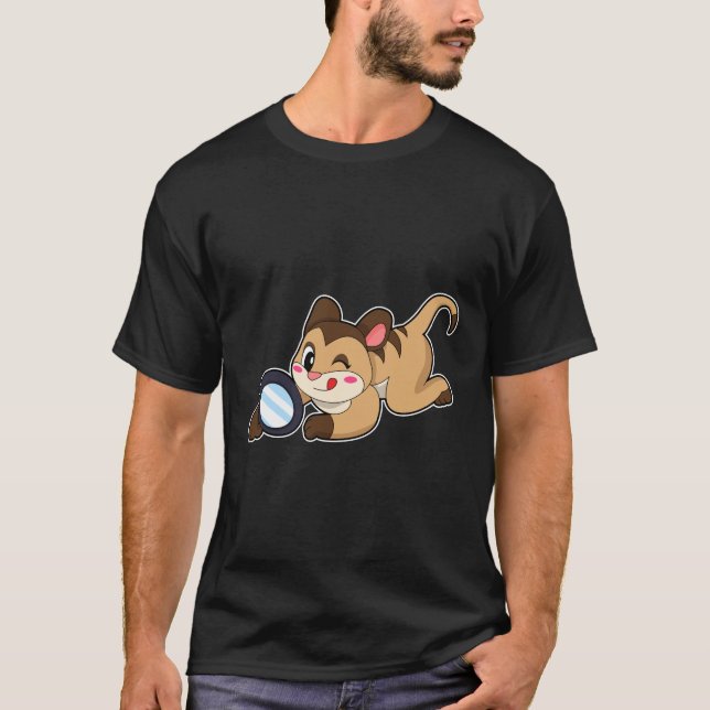 T-shirt Meerkat avec verre grossissant (Devant)