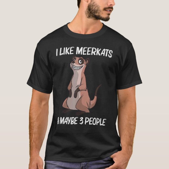 T-shirt Meerkat Cute Pour Hommes Meerkat Mongoose (Devant)