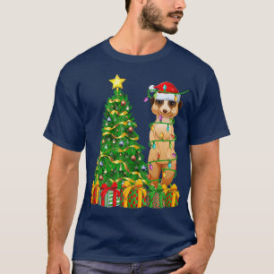 T-shirt Meerkat Éclairage Xmas Arbre Correspondance Meerka