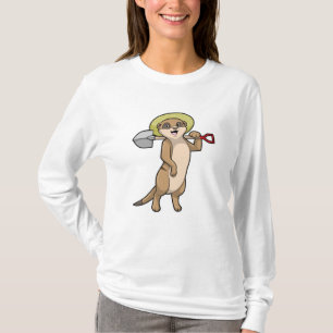 T-shirt Meerkat en tant que fermier avec Shovel