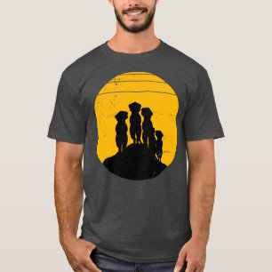 T-shirt Meerkat Family Retro Meerkat