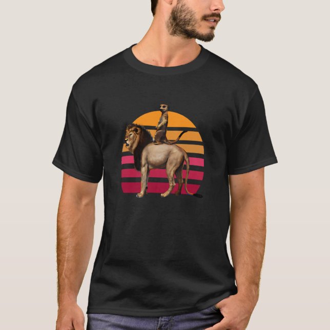 T-shirt Meerkat on Lion (Devant)