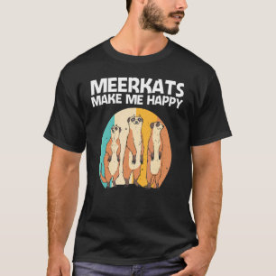 T-shirt Meerkat Pour Hommes Femmes Rétro Faune Zoo Animaux