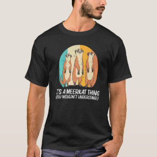 T-shirt Meerkat Pour Hommes Femmes Rétro Faune Zoo Animaux