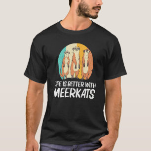 T-shirt Meerkat Pour Hommes Femmes Rétro Faune Zoo Animaux