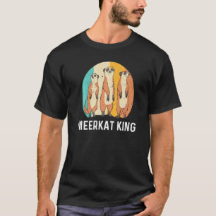 T-shirt Meerkat Pour Hommes Papa Retro Faune Zoo Animaux
