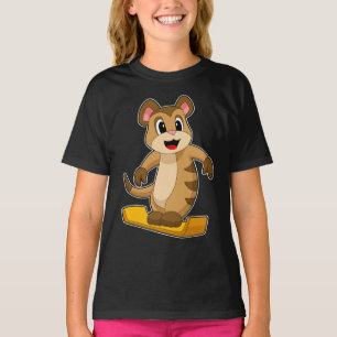 T-shirt Meerkat Snowboard Sports d'hiver