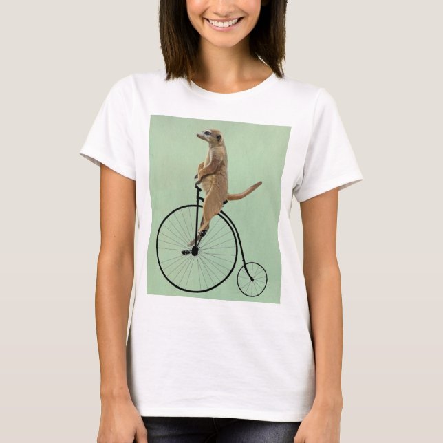 T-shirt Meerkat sur Black Penny Farthing 2 (Devant)