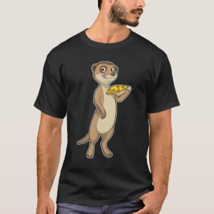 T-shirt Meerkat with pizza