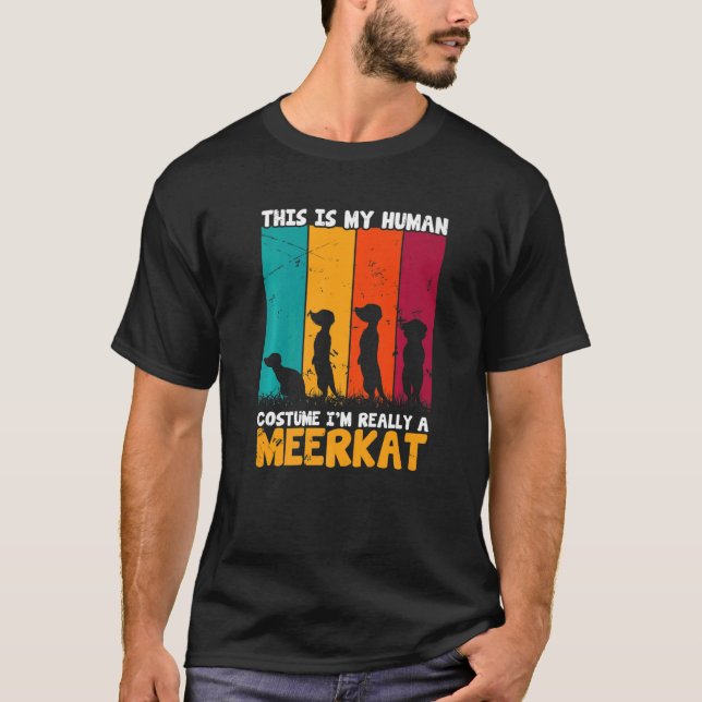 T-shirt Meerkats Suricate Wilderness Afrique Animal Zoo Ro (Devant)