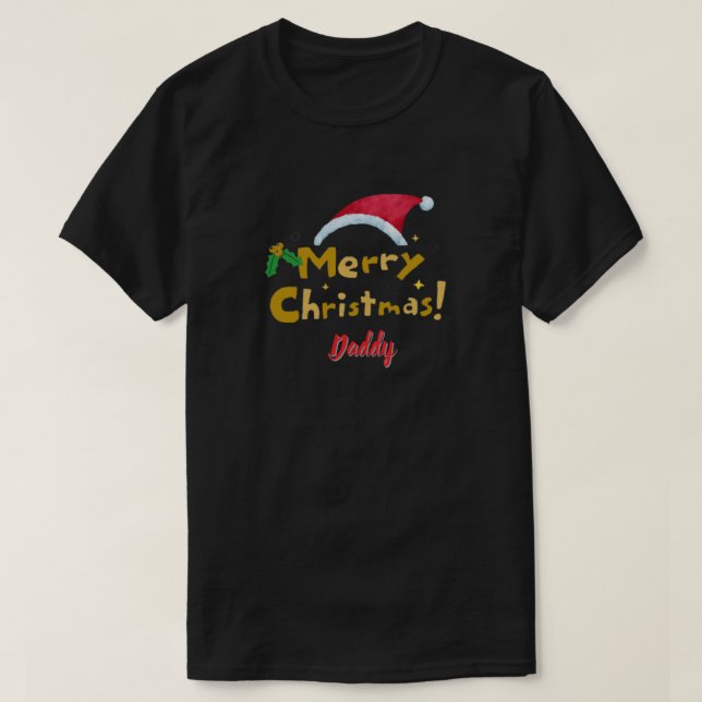 T-Shirt meery christmas gold  (Design devant)