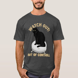 T-shirt Méfiez-vous de contrôle Chat Maman Amoureux de les