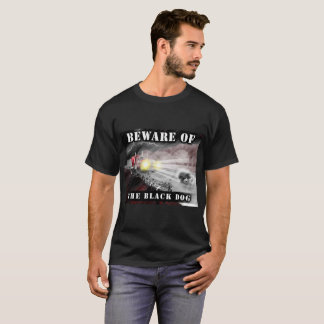 T-shirt Méfiez-vous du chien noir