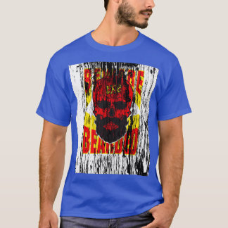 T-shirt Méfiez-vous du crâne rouge hérissé Distressed Bear