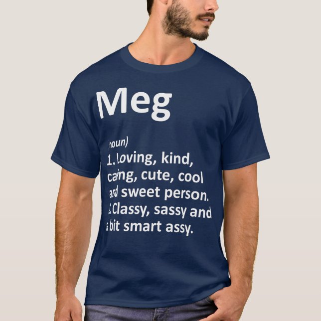 T-shirt MEG Définition Nom personnalisé Amusant Anniversai (Devant)