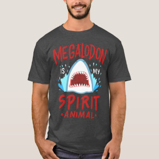 T-shirt Megalodon est mon animal spirituel rétro