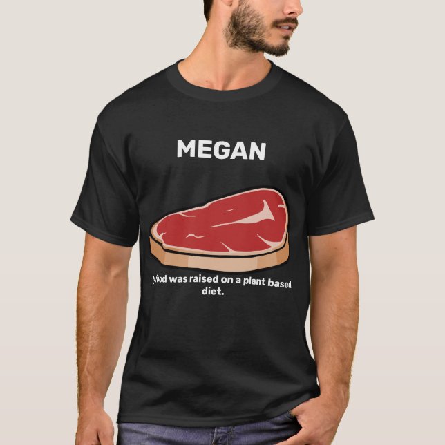T-shirt MEGAN Ma nourriture a été élevée selon une aliment (Devant)