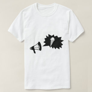 T-shirt Mégaphone amusant Je hurle Ice Cream Cloud Chemise