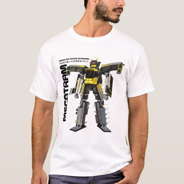 T-shirt Megatram - le transformateur Metrolink de Manchest (Devant)